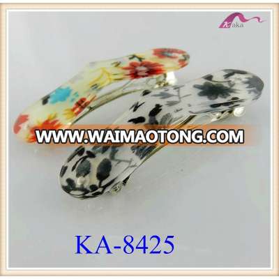 Cheap Wholesale Plastic Barrette , Acrylic Hair Barrette For Women